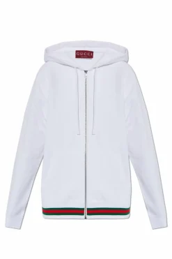 Gucci BIAŁY Bluza z kapturem