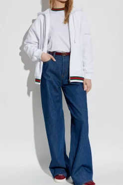 Gucci BIAŁY Bluza z kapturem