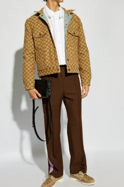 Gucci BIAŁY Koszula z odpinanym kołnierzem