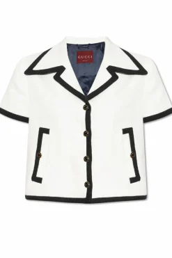 Gucci BIAŁY Marynarka z krótkimi rękawami