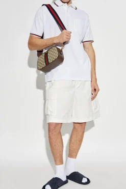 Gucci BIAŁY Polo z logo