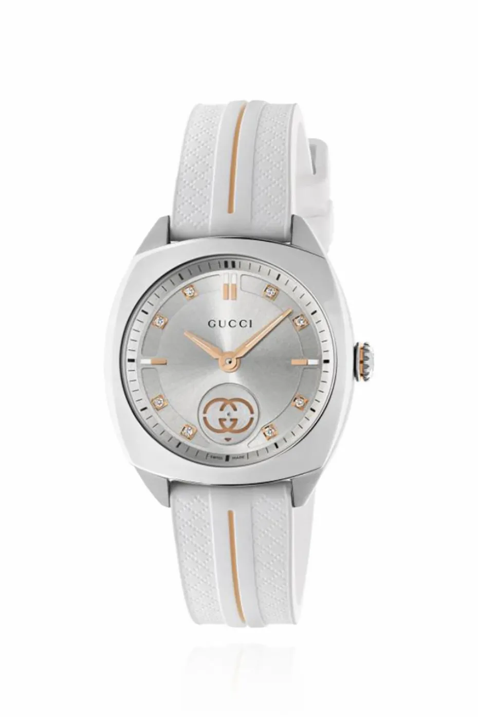 Gucci BIAŁY Zegarek z logo