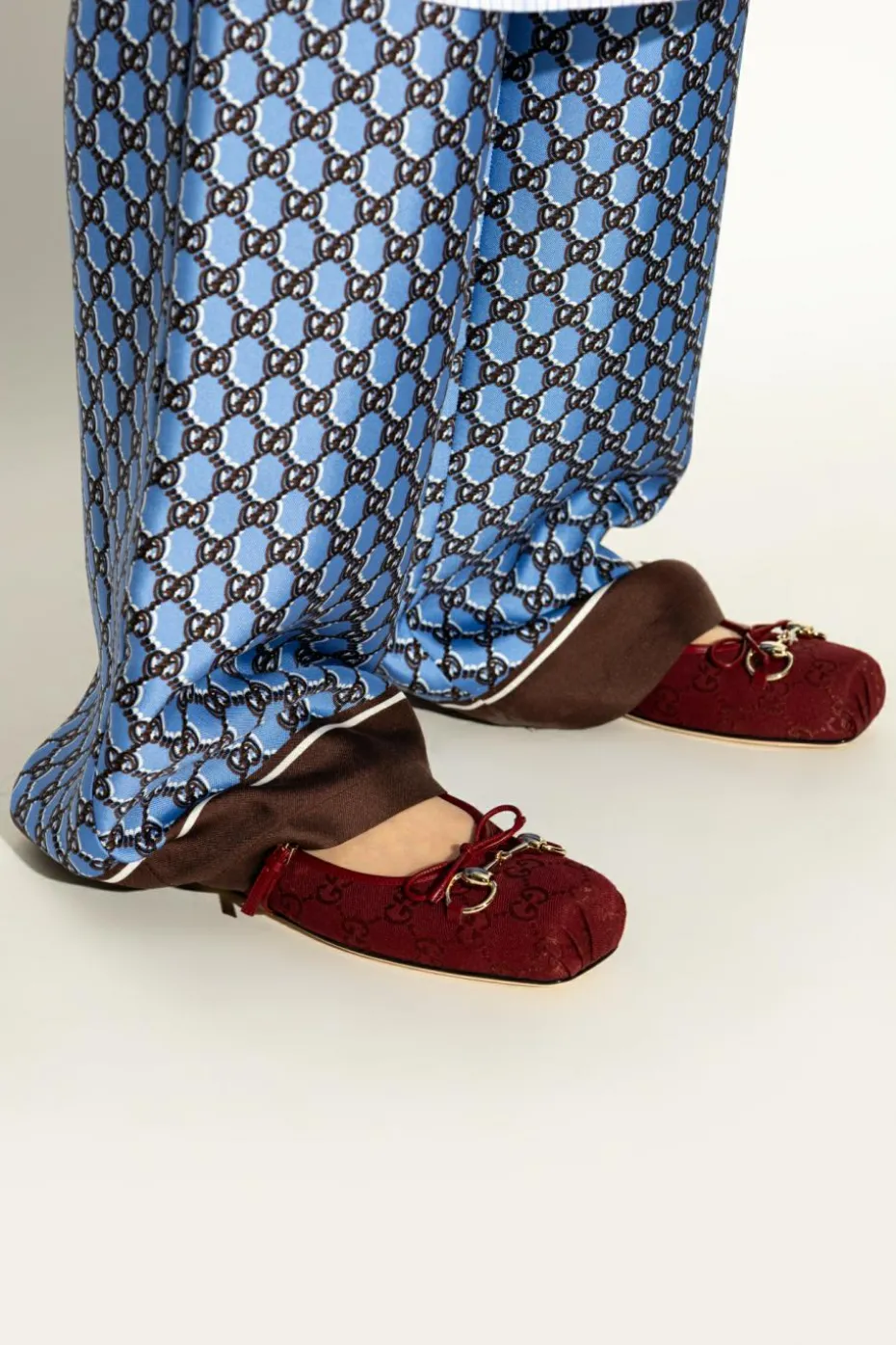 Gucci BORDO Baleriny `Horsebit`