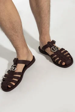 Gucci BORDO Gumowe klapki