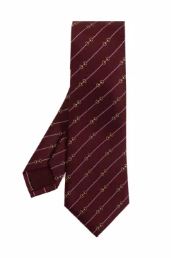 Gucci BORDO Jedwabny krawat