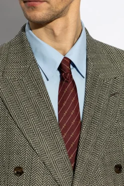 Gucci BORDO Jedwabny krawat
