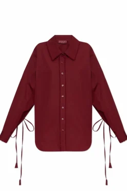 Gucci BORDO Koszula z koronkowym wykończeniem