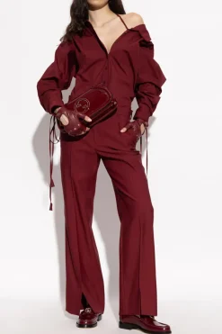 Gucci BORDO Koszula z koronkowym wykończeniem