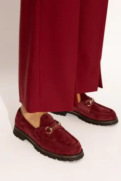 Gucci BORDO Skórzane buty