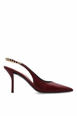 Gucci BORDO Skórzane buty na obcasie `Signoria`