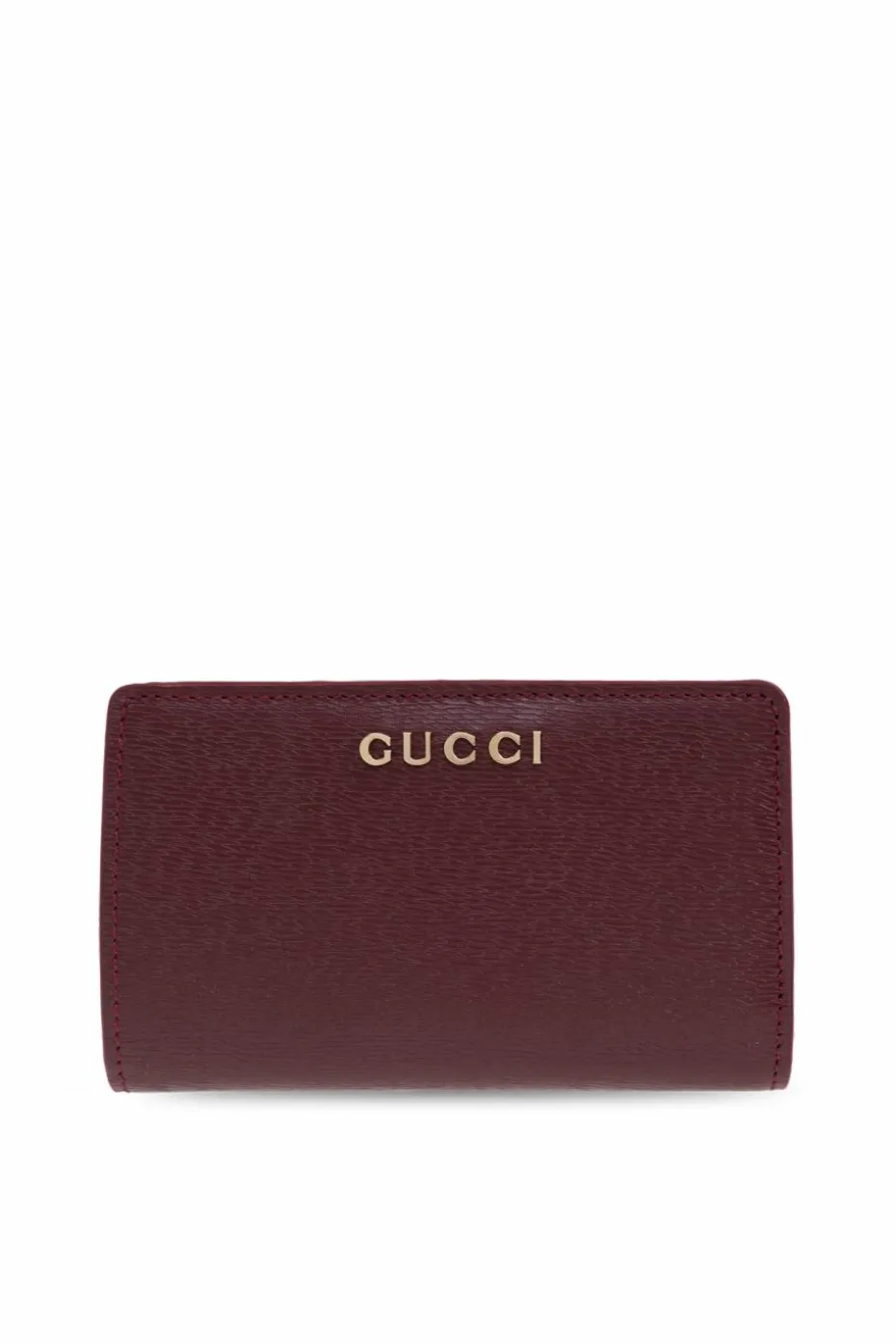 Gucci BORDO Skórzany portfel z logo