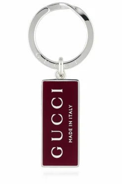 Gucci BORDO Srebrny brelok z logo