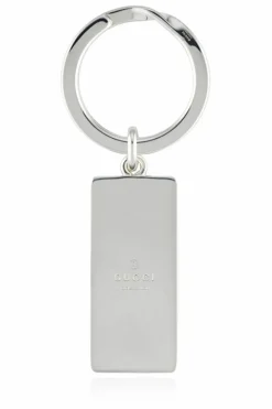 Gucci BORDO Srebrny brelok z logo