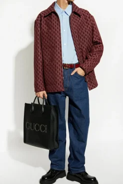 Gucci BORDO Wełniana kurtka