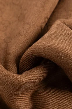 Gucci BRĄZOWY Chusta z monogramem