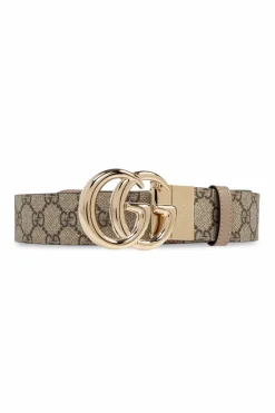 Gucci BRĄZOWY Dwustronny pasek