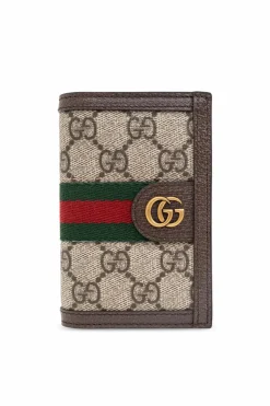 Gucci BRĄZOWY Etui na karty `Ophidia`
