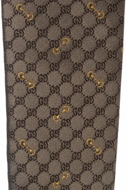 Gucci BRĄZOWY Jedwabny krawat