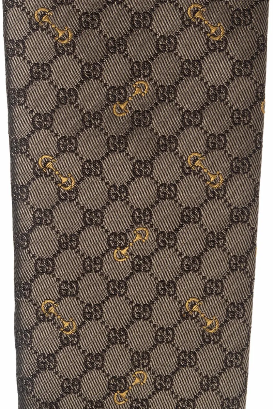 Gucci BRĄZOWY Jedwabny krawat