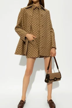 Gucci BRĄZOWY Kombinezon z monogramem