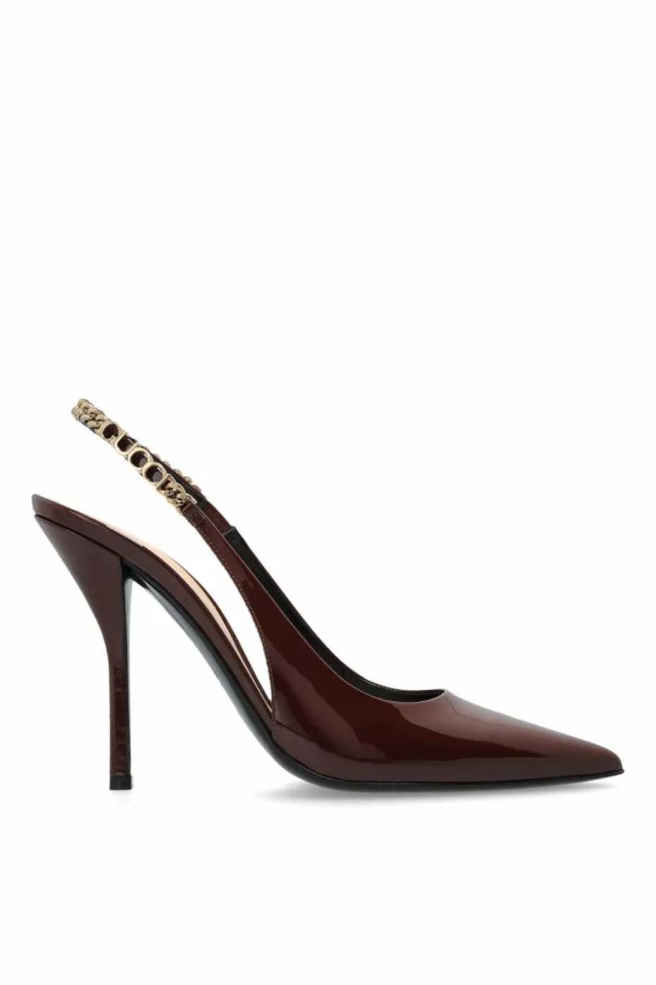 Gucci BRĄZOWY Lakierowane buty na obcasie ‘Signoria’