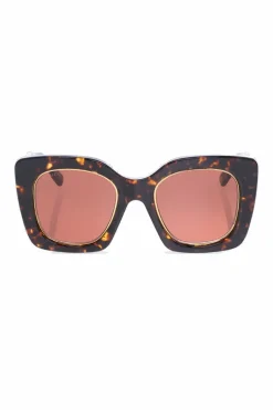 Gucci BRĄZOWY Okulary przeciwsłoneczne z logo
