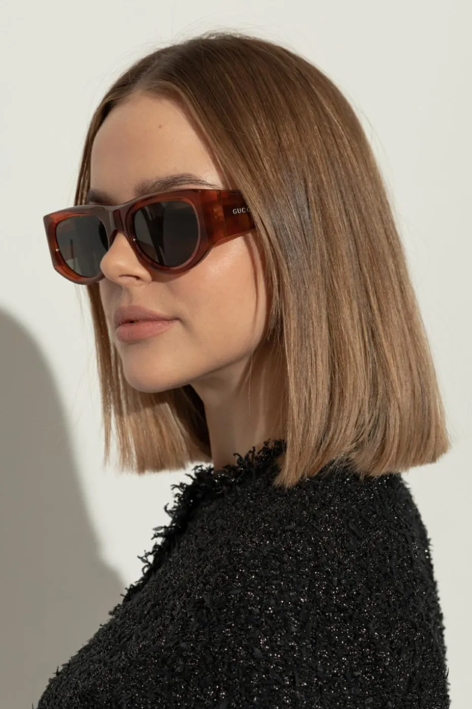 Gucci BRĄZOWY Okulary przeciwsłoneczne