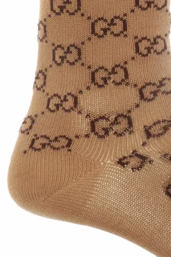 Gucci BRĄZOWY Skarpety ze wzorem z logo