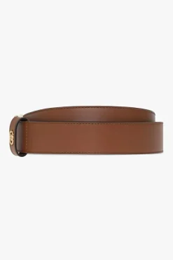 Gucci BRĄZOWY Skórzany pasek
