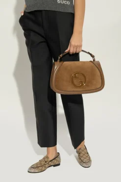 Gucci BRĄZOWY Torba do ręki `Blondie Medium`