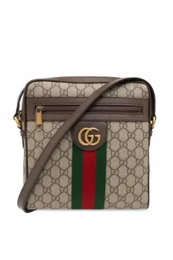 Gucci BRĄZOWY Torba na ramię 'Ophidia'