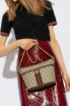 Gucci BRĄZOWY Torba na ramię ‘Ophidia GG Mini’