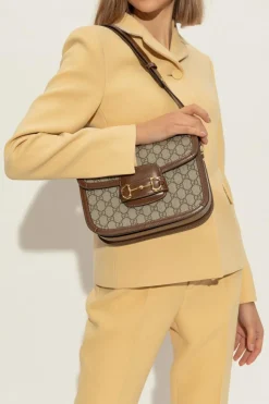 Gucci BRĄZOWY Torba na ramię ‘1955 Horsebit’