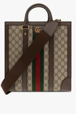 Gucci BRĄZOWY Torba ‘Ophidia Medium’ typu 'shopper'