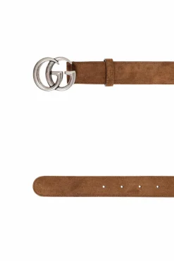 Gucci BRĄZOWY Zamszowy pasek