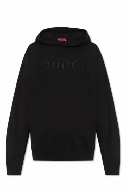 Gucci CZARNY Bluza z kapturem