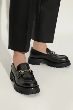 Gucci CZARNY Buty typu `loafers` na platformie