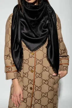 Gucci CZARNY Chusta z logo