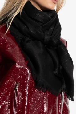 Gucci CZARNY Chusta z lureksową nicią