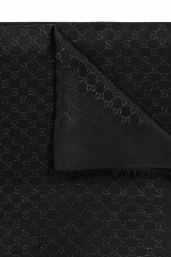Gucci CZARNY Chusta z lureksową nicią
