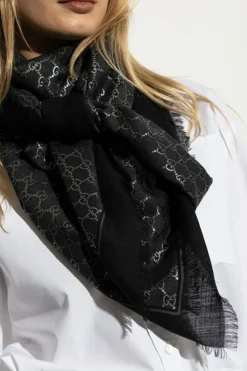 Gucci CZARNY Chusta z monogramem