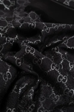 Gucci CZARNY Chusta z monogramem