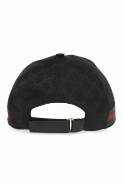 Gucci CZARNY Czapka z daszkiem ze wzorem 'GG Original'