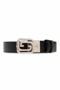 Gucci CZARNY Dwustronny pasek
