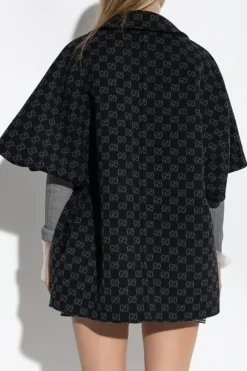Gucci CZARNY Dwustronny płaszcz