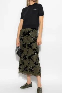 Gucci CZARNY Dzianinowy top