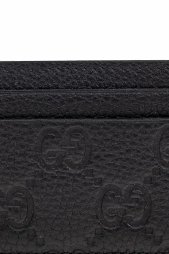 Gucci CZARNY Etui na karty z monogramem