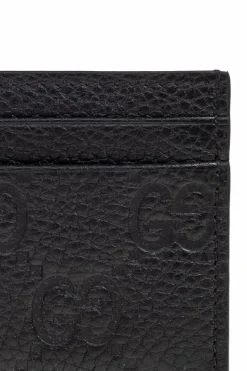 Gucci CZARNY Etui na karty z monogramem