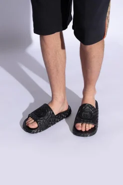 Gucci CZARNY Gumowe klapki z logo
