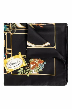 Gucci CZARNY Jedwabna chusta